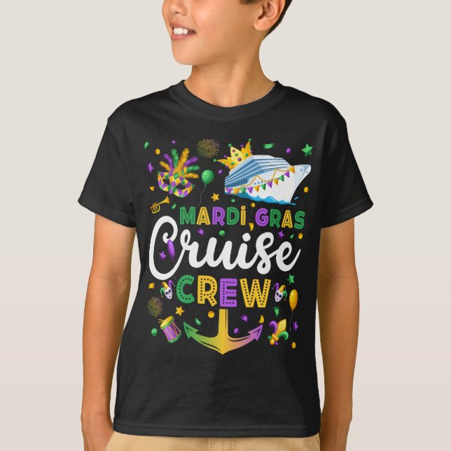Camiseta Mardi Gras Cruise Crew Match Boy (Frente)