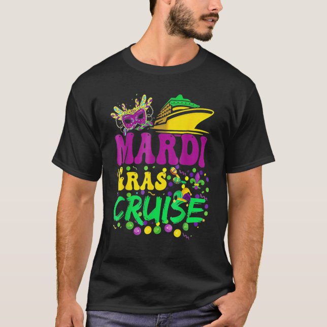 Camiseta Mardi Gras Cruise Cruising New Orleans Party Costu (Frente)