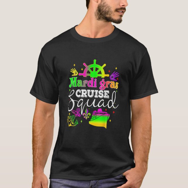Camiseta Mardi Gras Cruise Mask Cruise Ship Party (Frente)