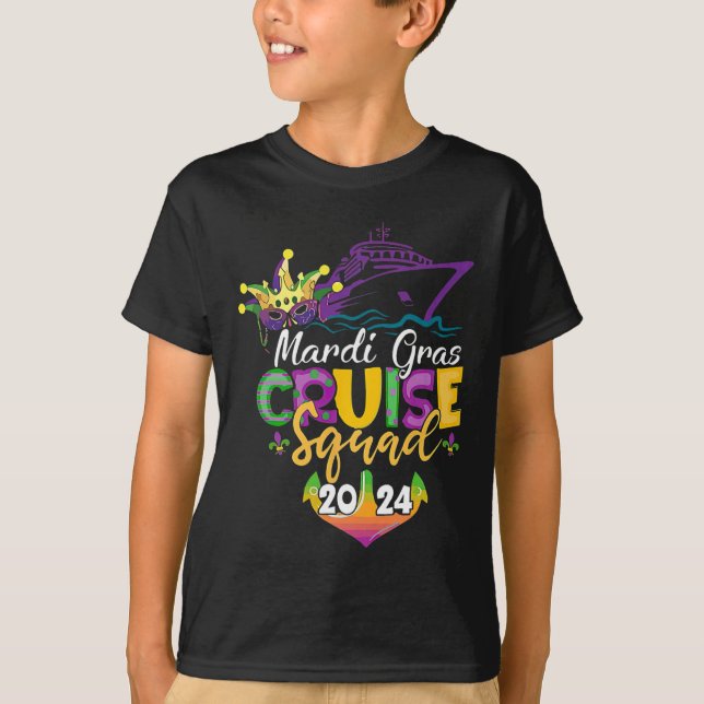 Camiseta Mardi Gras Cruise Squad (Frente)