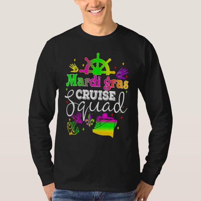 Camiseta Mardi Gras Cruise Squad 2023 Matching Group_4 (Frente)