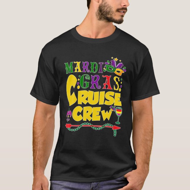 Camiseta Mardi Gras Cruise Squad Carnival Costume Celebrati (Frente)
