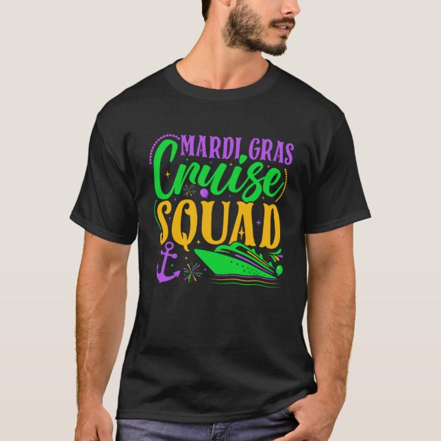 Camiseta Mardi Gras Cruise Squad Carnival Family Vacation P (Frente)