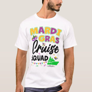 Camiseta Mardi Gras Cruise Squad Cruising Navio De Cruzamen