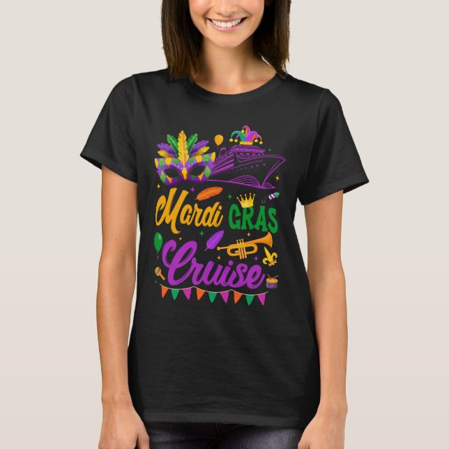 Camiseta Mardi Gras Cruise Squad Family Matching (Frente)