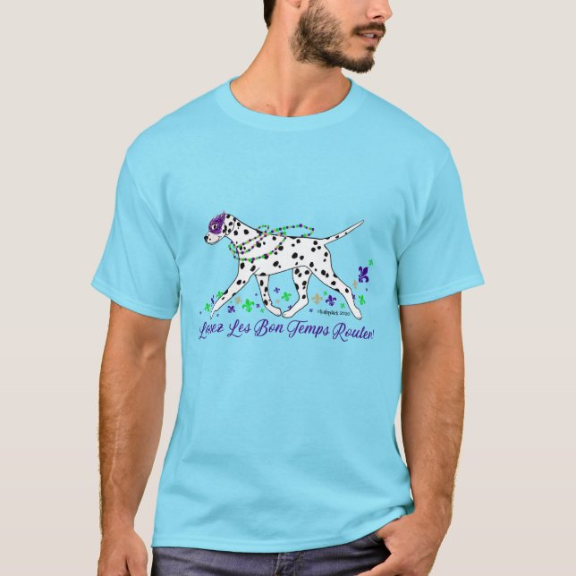 Camiseta Mardi Gras Dalmatian (Frente)