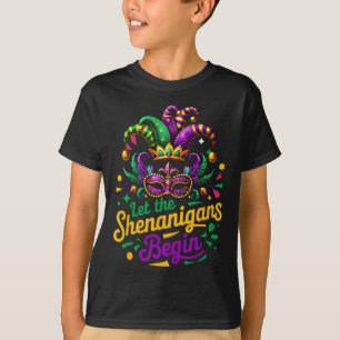 Camiseta Mardi Gras Deixou Os Shenanigans Começar Homens Mu