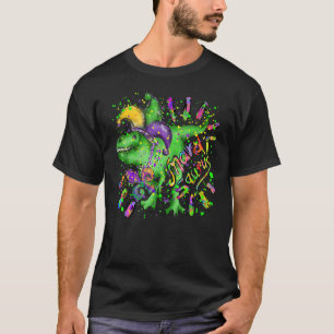 Camiseta Mardi Gras Dinosaur Jester Mardi Gras Dino T Rex K