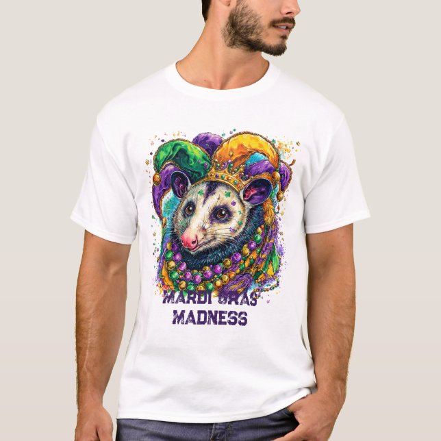 Camiseta Mardi Gras Dog Jester Madness Couple  (Frente)