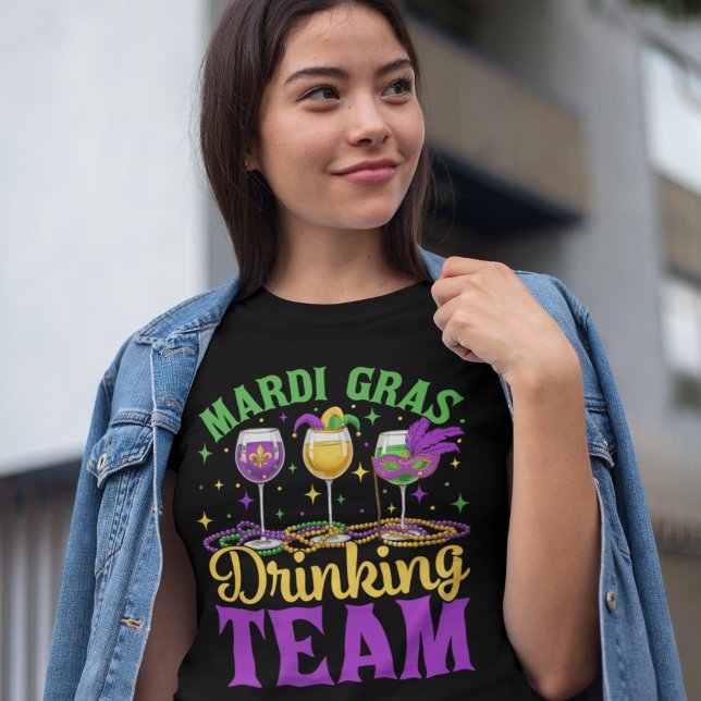 Camiseta "Mardi Gras Drinking Team Fun Festival Design (Criador carregado)