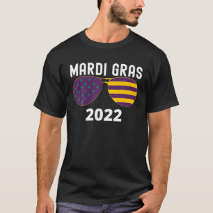 Camiseta Mardi Gras Engraçado, Óculos de Sol Aviador
