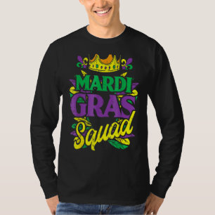 Camiseta Mardi Gras Esquadrão Funny Matando Carnaval Parada