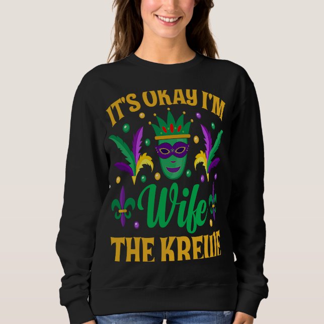 Camiseta Mardi Gras, estou com o Krewe New Orlean (Frente)