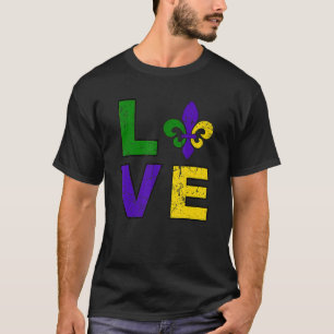 Camiseta Mardi Gras Fat Terça-feira Fleur De Lis
