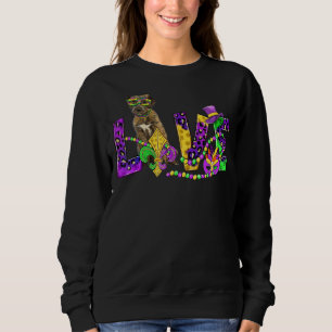 Camiseta Mardi Gras Festival de Amor Leopardo Wolfhound D