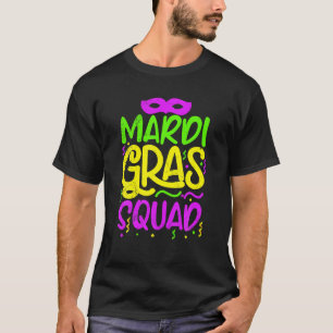 Camiseta Mardi Gras Festival de Festa de Esquadrão Costume 