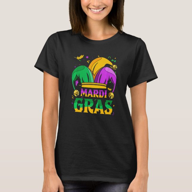 Camiseta Mardi Gras Festival do Carnaval Jester Engraçado (Frente)
