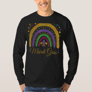 Camiseta Mardi Gras Festival Rainbow Purple Green Ca