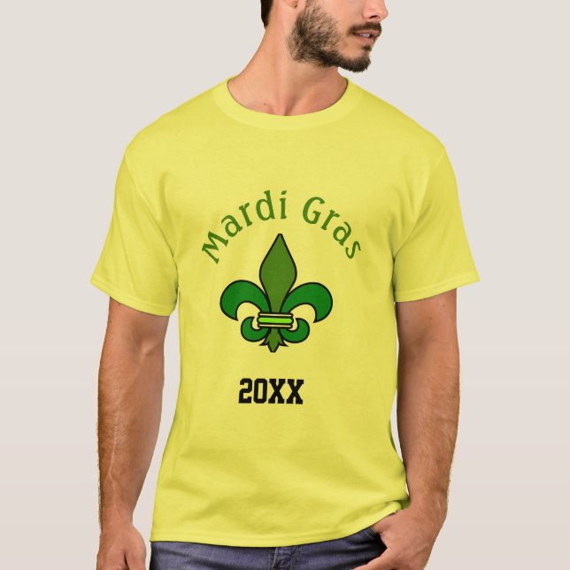 Camiseta Mardi Gras Flor de Lis (Frente)