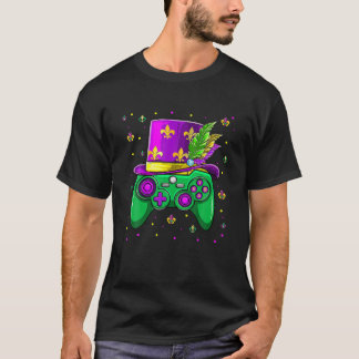 Camiseta Mardi Gras Gamer Toddler Crianças de Jogos Garotos