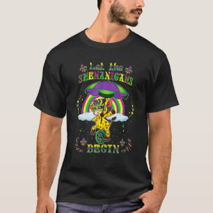 Camiseta Mardi Gras Giraffe Bead Decoration Let Shenanigan