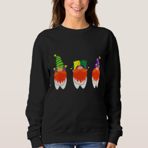 Camiseta Mardi Gras Gnome Dental Hygienist Doutor Jes