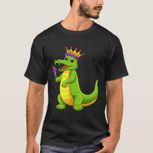 Camiseta Mardi Gras King Crocodile Funny Mardi Gras K