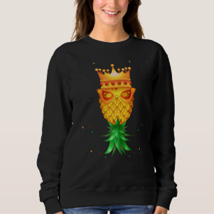 Camiseta Mardi Gras King Mask Swinger para Baixo Ananás