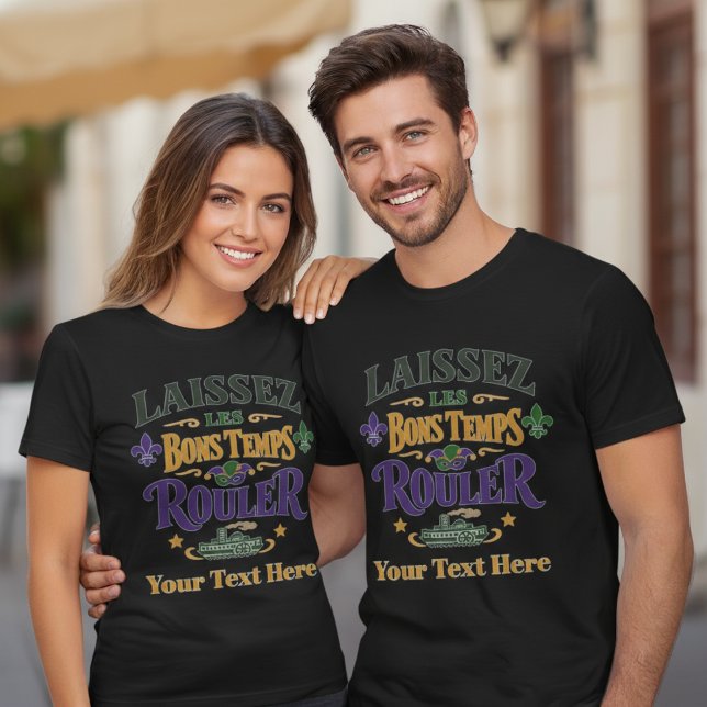 Camiseta Mardi Gras Laissez Les Bons Temps Rouler Riverboat (Criador carregado)