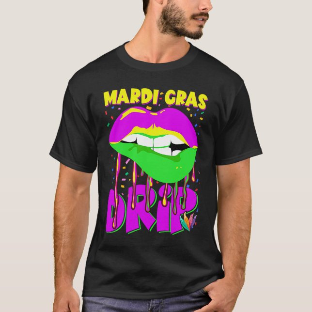 Camiseta Mardi Gras lips (Frente)