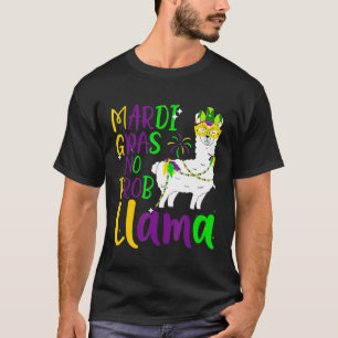 Camiseta Mardi Gras Llama Carnaval Fat Terça-feira Festa Ga