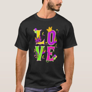 Camiseta Mardi Gras Love I Love Mardi Gras Funny Colorny M