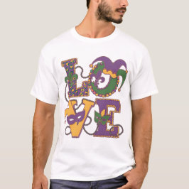 Camiseta Mardi Gras Love-Love in Bloom - Mardi Gras Themed