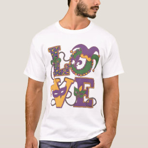 Camiseta Mardi Gras Love-Love in Bloom - Mardi Gras Themed