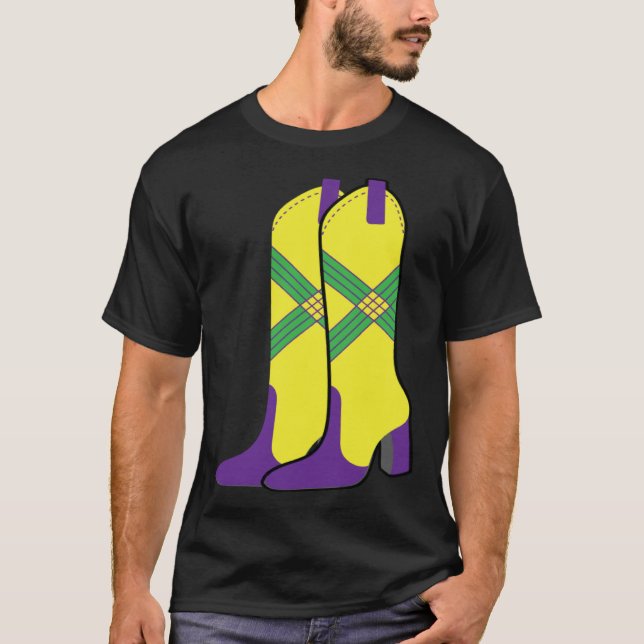 Camiseta Mardi Gras Majorettes Boots Funny Parade Festival  (Frente)