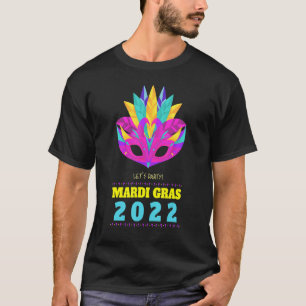 Camiseta Mardi Gras  Mardi Gras 2022 Beads Mask Feathers