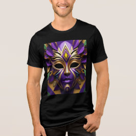 Camiseta Mardi Gras Máscara 1 Espírito de Carnaval Homens