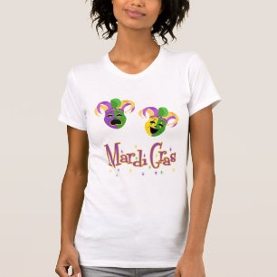 Camiseta Mardi Gras Máscara das Mulheres