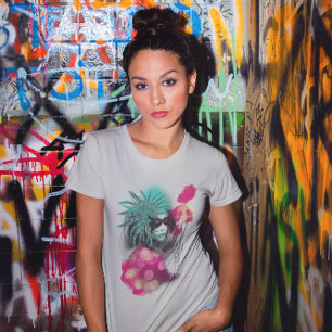 Camiseta Mardi Gras Mascarou Rapariga de Carnaval Nova Orle