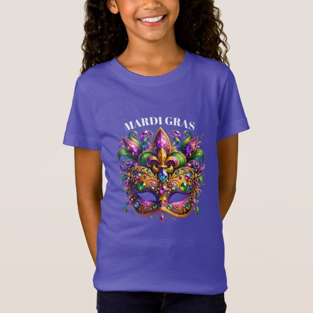 Camiseta Mardi Gras Mask  (Frente)