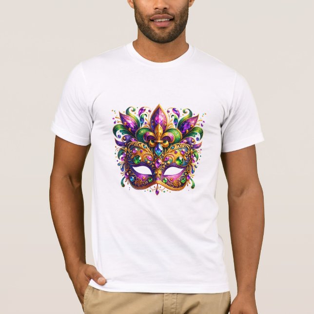 Camiseta Mardi Gras Mask  (Frente)