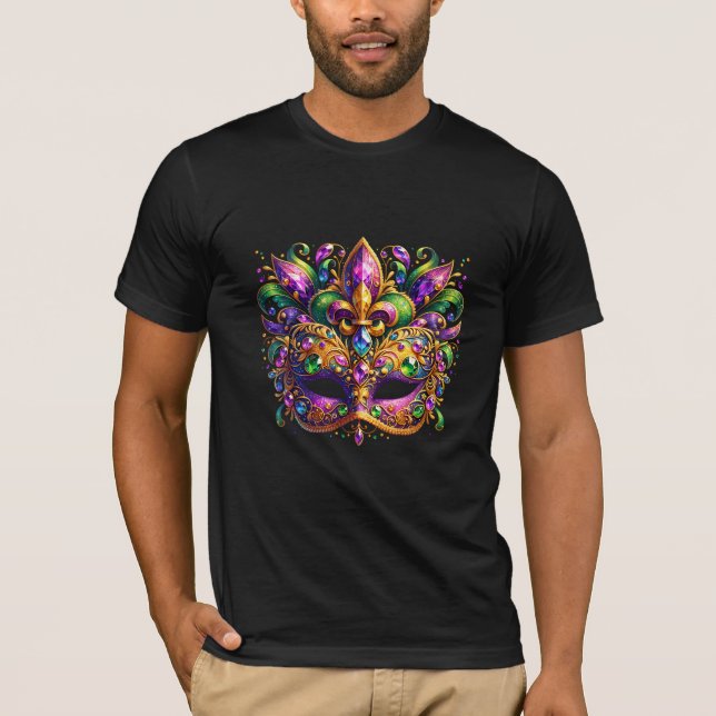 Camiseta Mardi Gras Mask  (Frente)