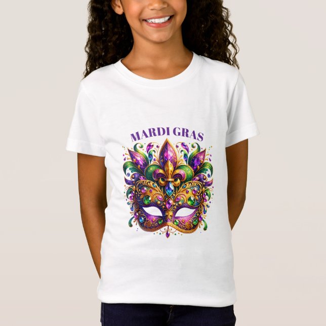 Camiseta Mardi Gras Mask  (Frente)