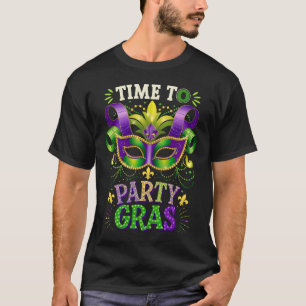 Camiseta Mardi Gras Mask Festivo Carnaval Vibes