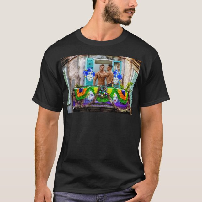 Camiseta Mardi Gras Men de SlipperyJoe (Frente)
