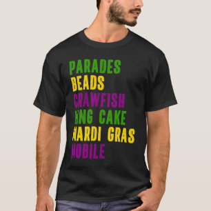 Camiseta Mardi Gras Mobile Alabama, o original do Mardi Gra