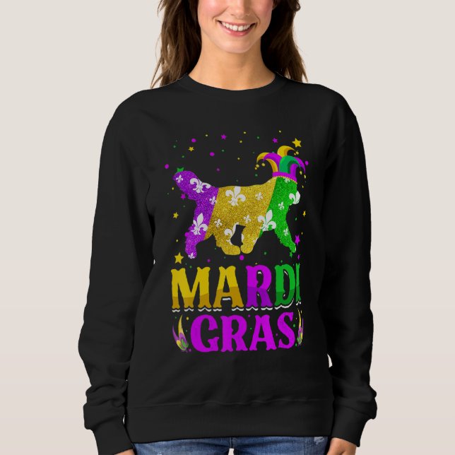 Camiseta Mardi Gras Newfoundland Dog Lover Carnival Jester_ (Frente)