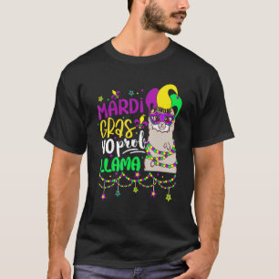 Camiseta Mardi Gras No Prob Lama Alpaca Funny Carnival Cos
