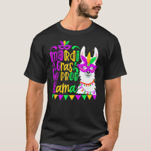 Camiseta Mardi Gras No Prob Lama Alpaca Funny Carnival Cos