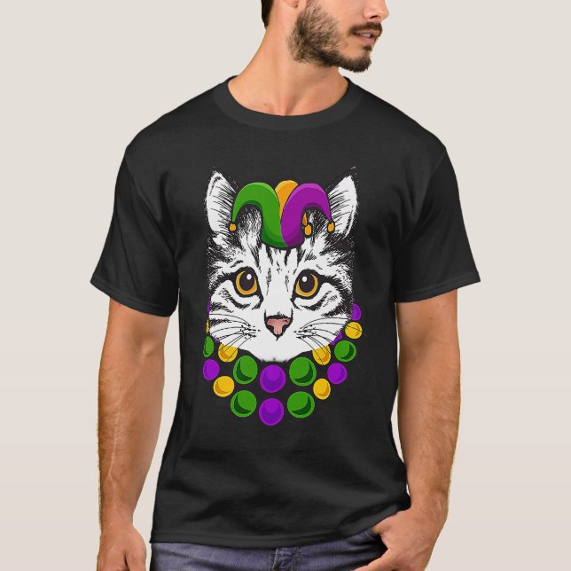 Camiseta Mardi Gras Outfit Para Mulheres Carnaval Jester Ca (Frente)
